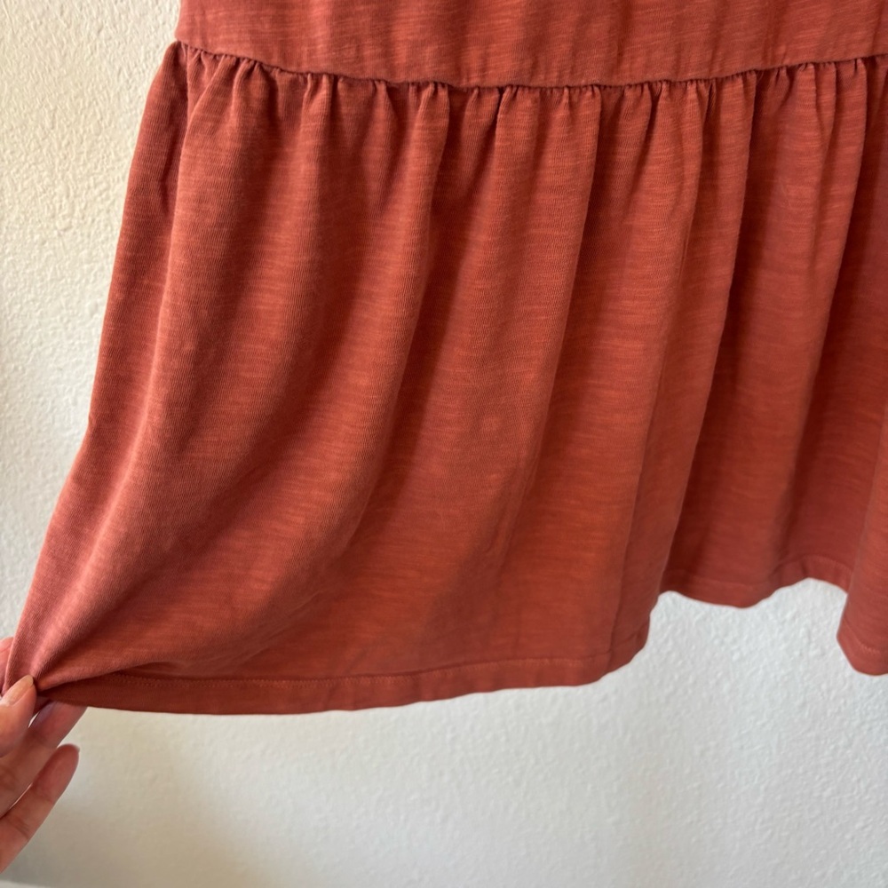 Old Navy Women's Tiered Midi Dress Large Rust Orange Sleeveless Boho Peasant - Picture 6 of 8